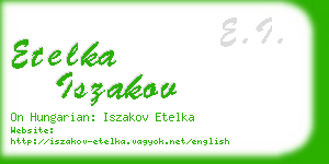 etelka iszakov business card